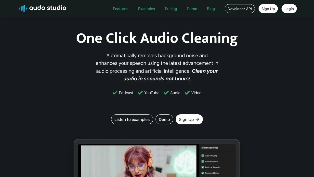 Audo Studio: Effortless Audio Cleaning with AI Technology