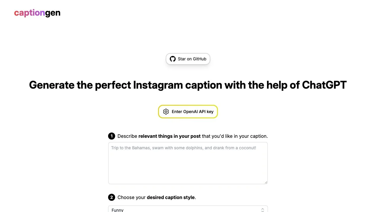 Create Engaging Captions with CaptionGen - AI Tool