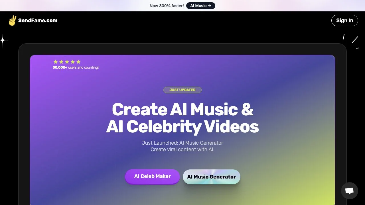 Create Viral AI Music & Celebrity Videos with SendFame