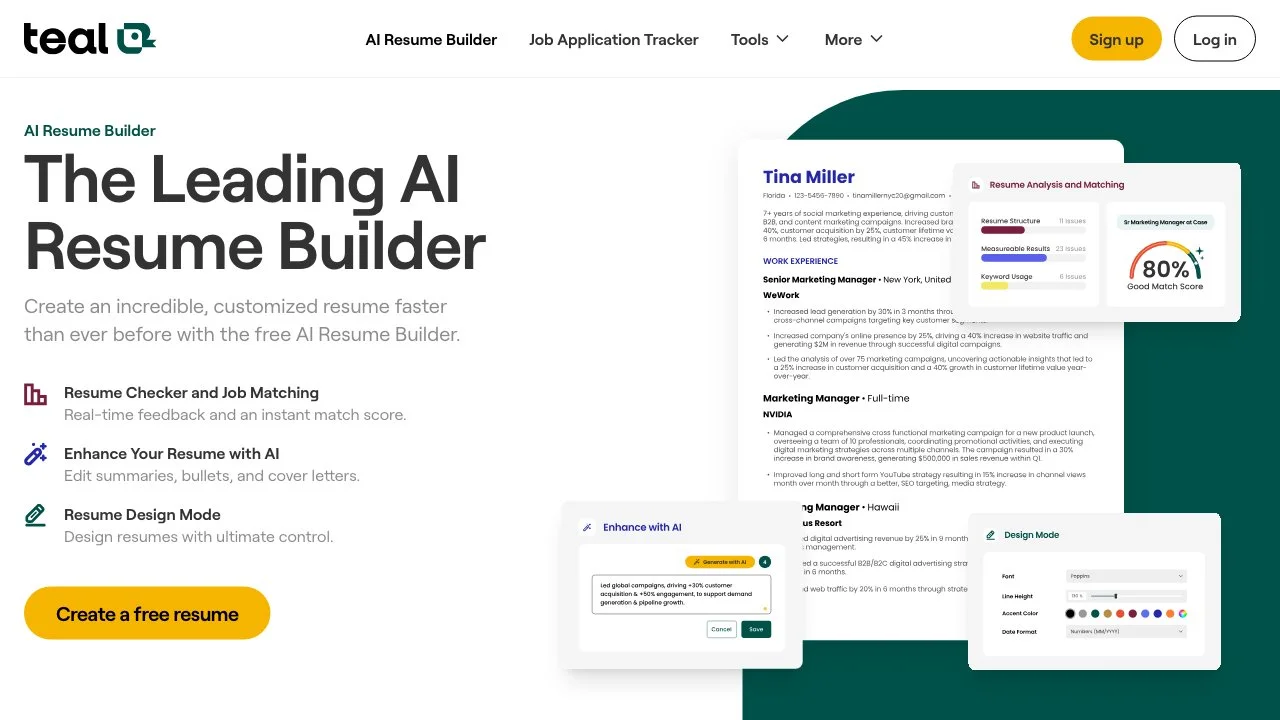 Free AI Resume Builder — Create Unlimited Resumes