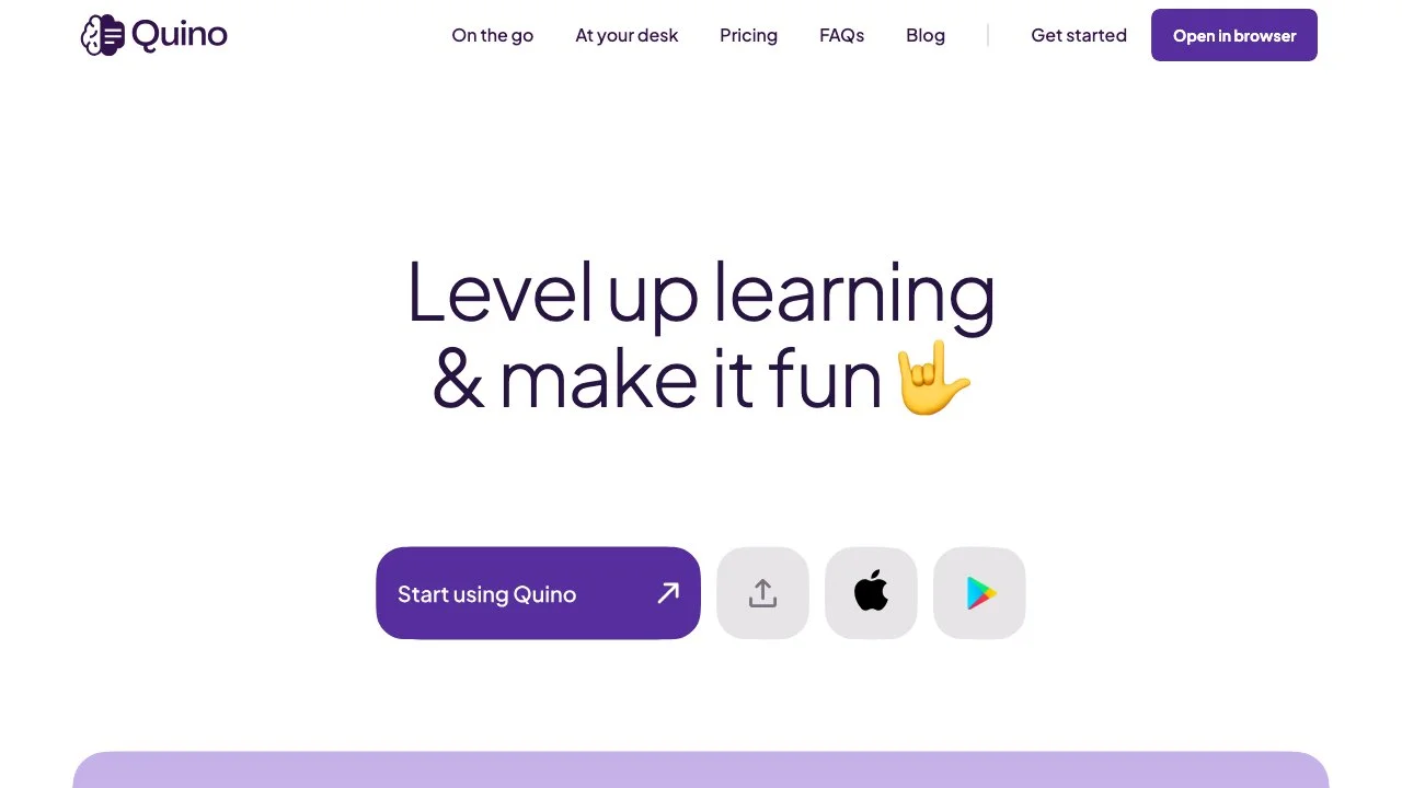 Quino: Fun Learning Games & AI-Driven Learning