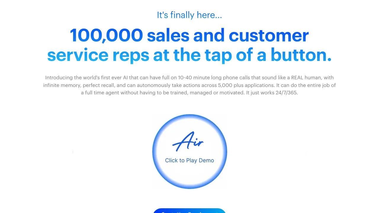 Air: The Future of AI Customer Service