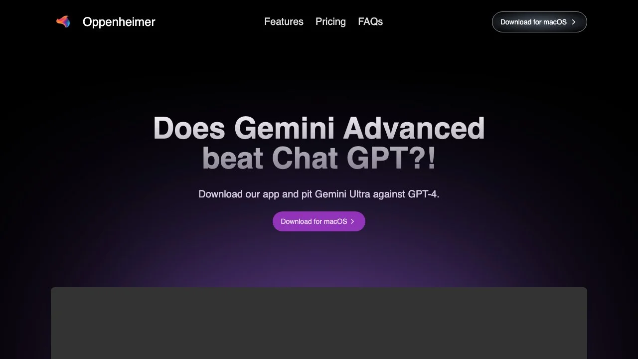 OppenheimerGPT: Compare AI Models on macOS