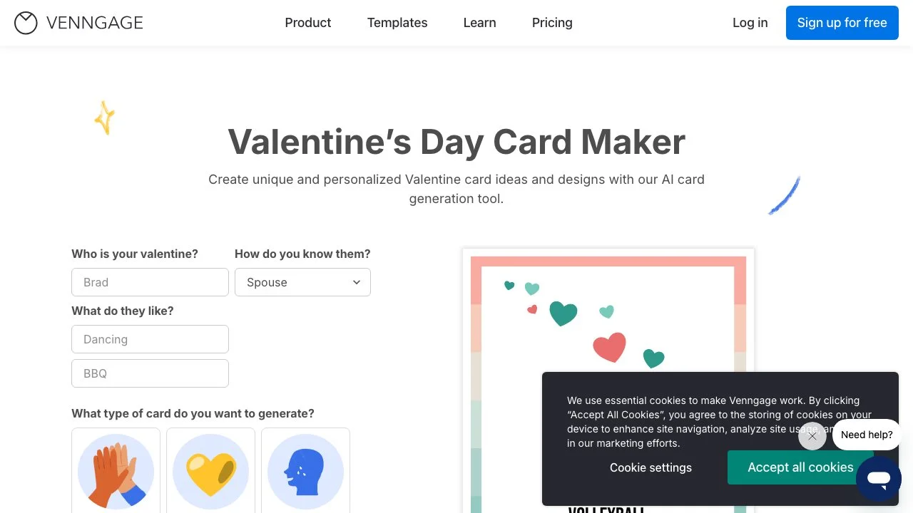 Create Unique Valentine's Day Cards with Venngage