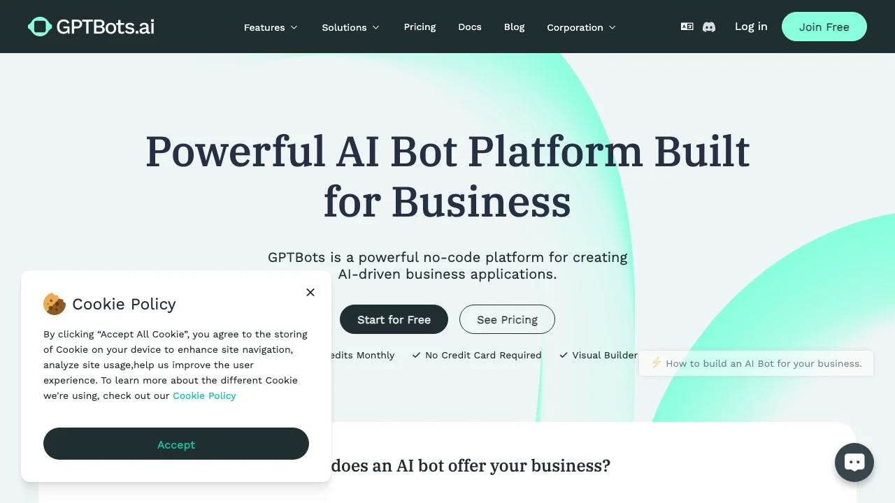 GPTBots.ai - Tùy Chỉnh Bot AI Của Bạn Cho Doanh Nghiệp