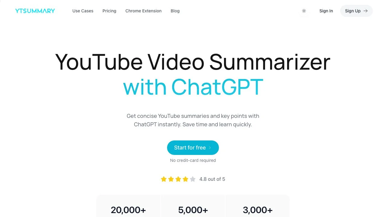 YouTube Video Summarizer với ChatGPT - YTSummary