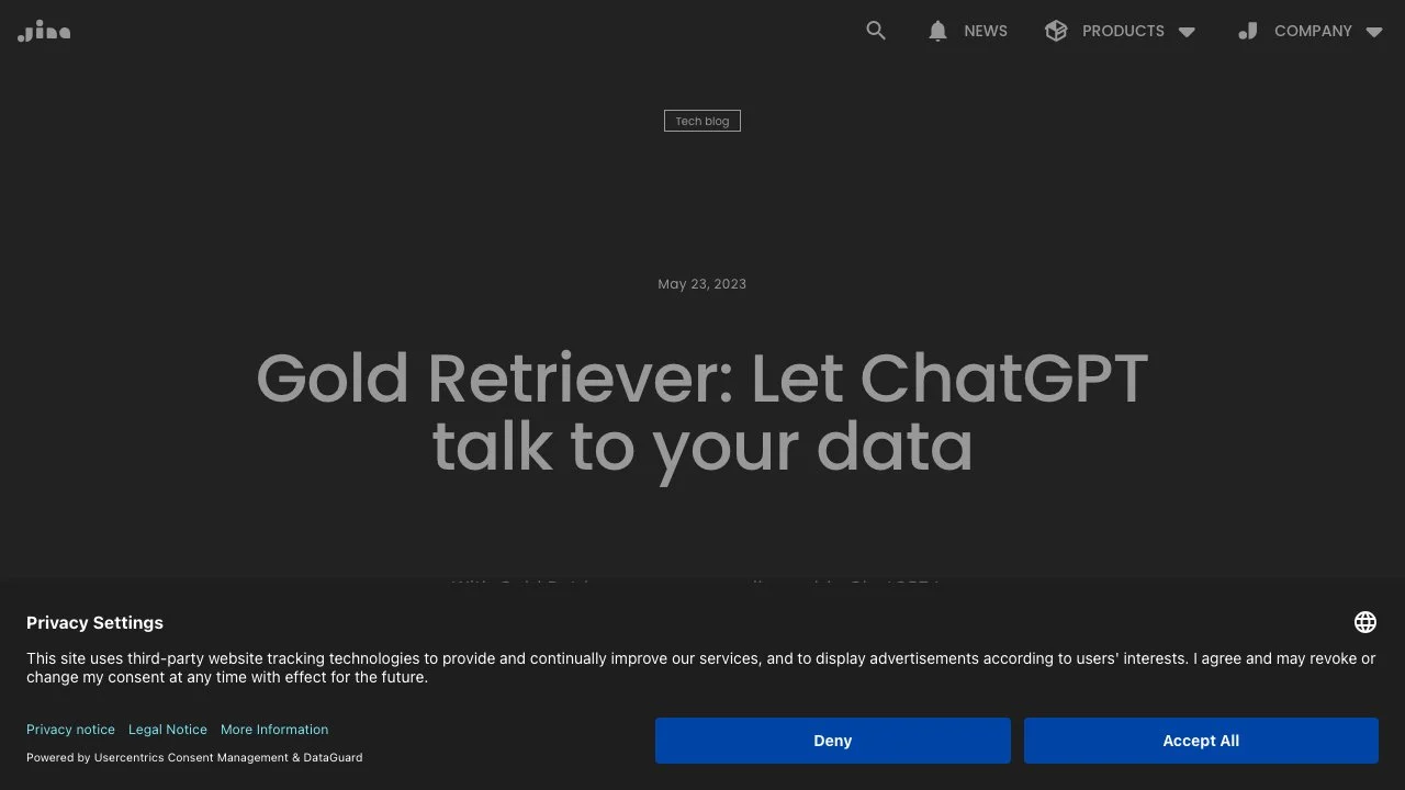 Gold Retriever: Let ChatGPT Talk to Your Data