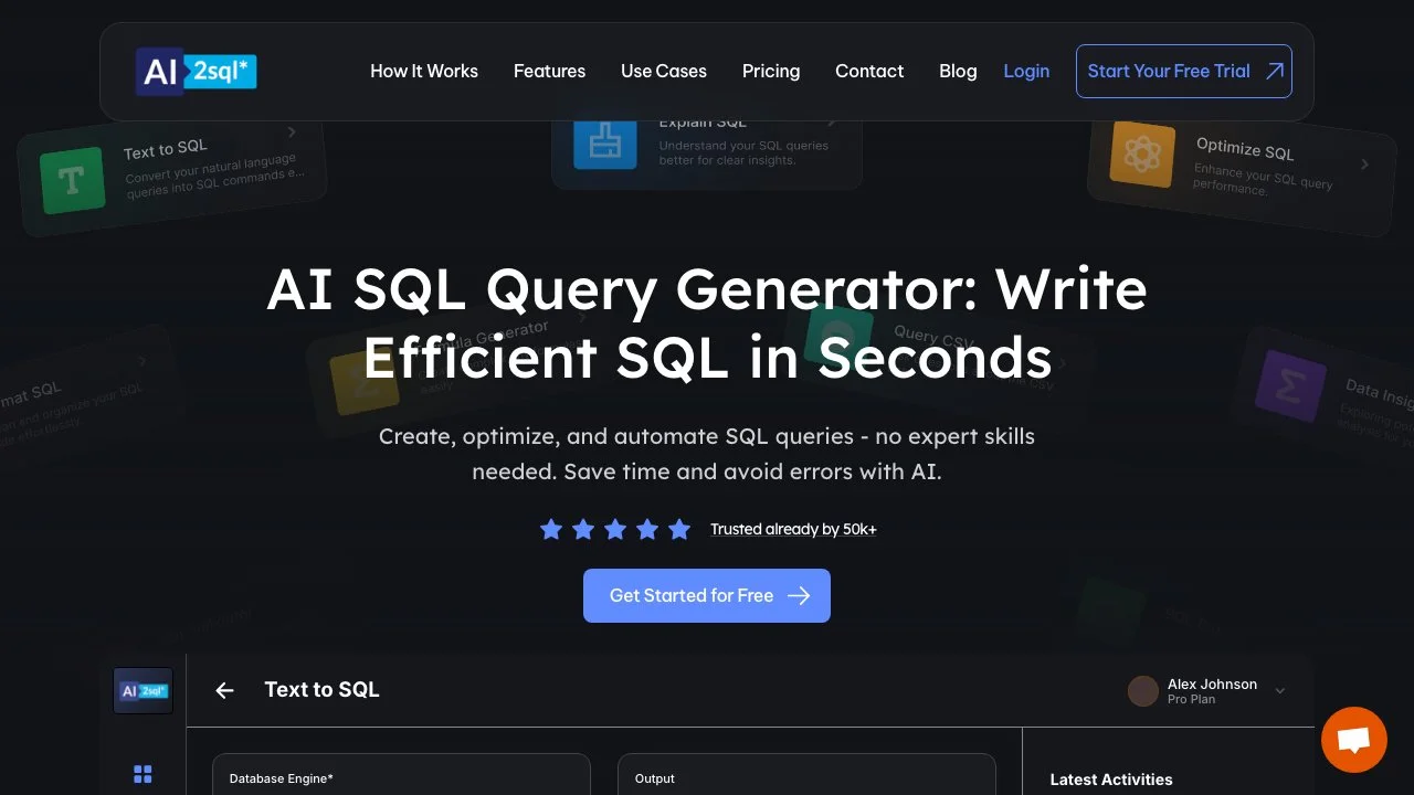 Effortlessly Generate SQL Queries with AI SQL Query Generator