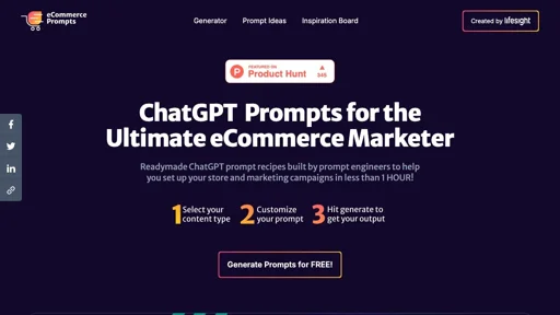 eCommerce ChatGPT Prompts