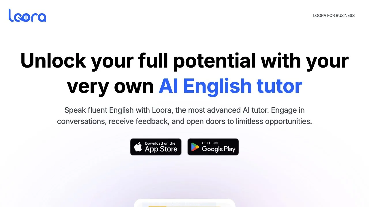 Loora: Your AI English Tutor for Fluent Speaking