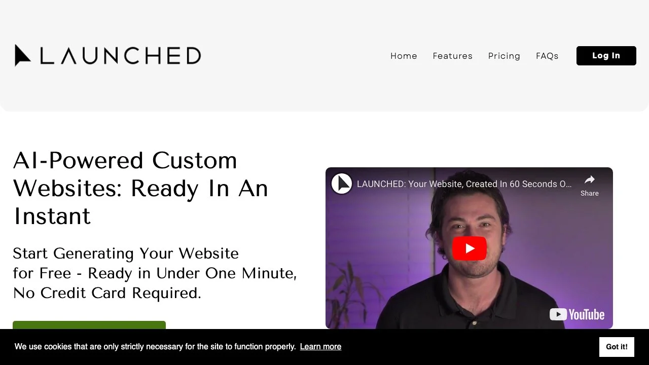 LAUNCHED - Create Your Website in Minutes with AI