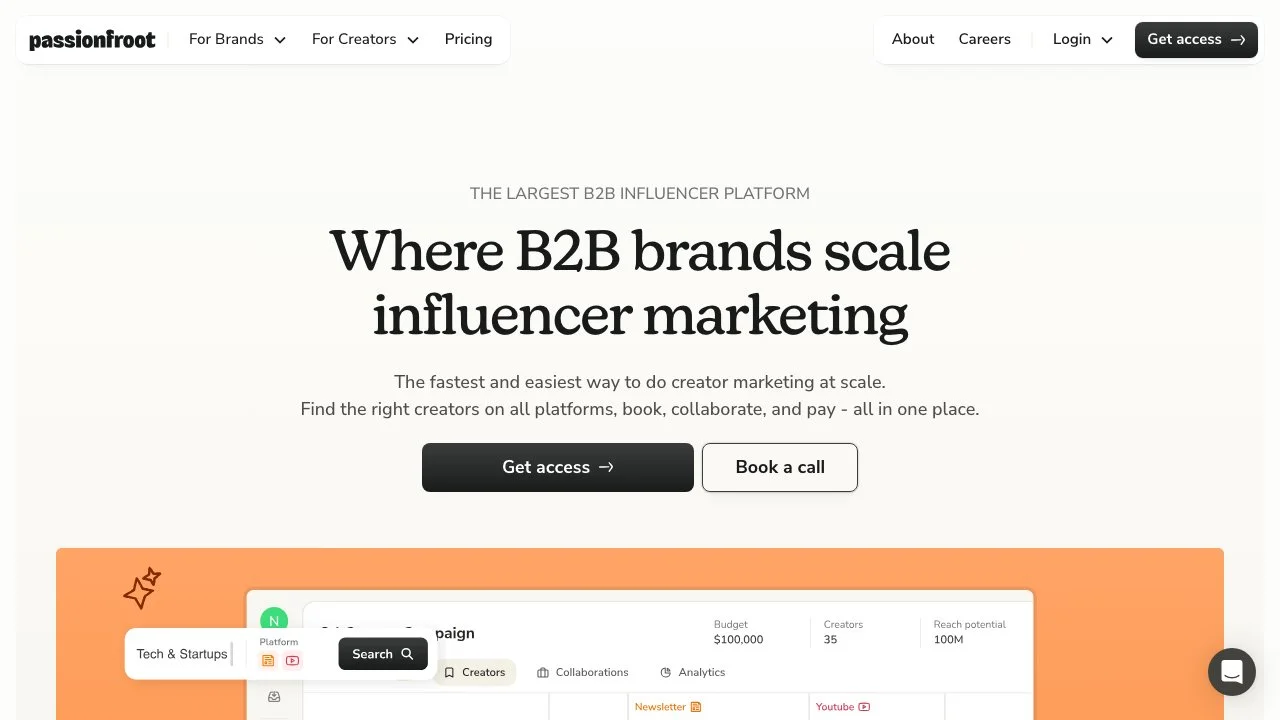 Passionfroot: Scale Your B2B Influencer Marketing Effortlessly