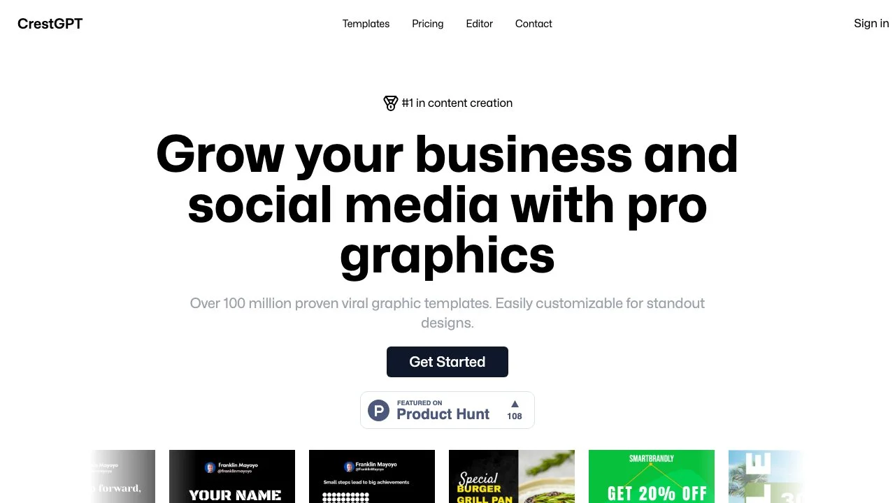 CrestGPT: Transform Your Social Media with Stunning Graphics