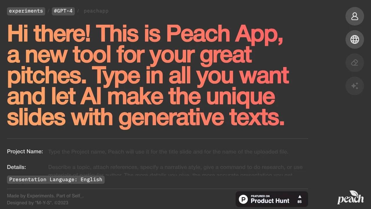 Peach App: AI-Powered Presentation Creation Made Easy