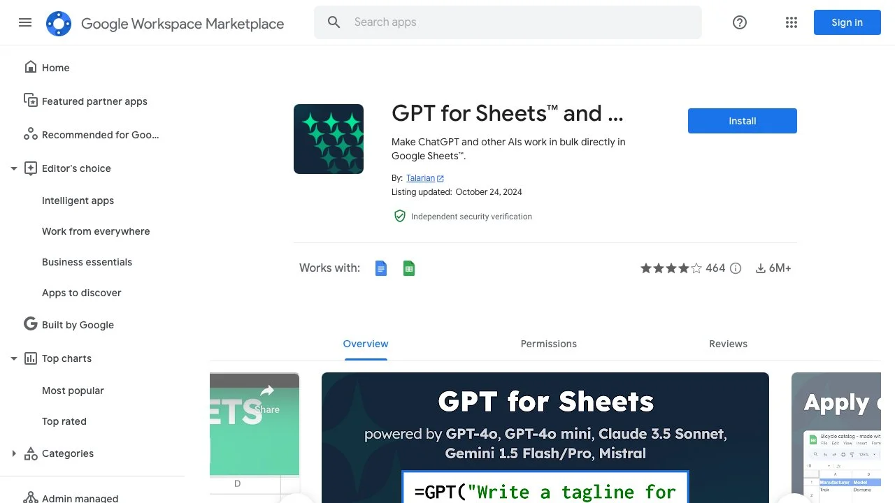 Boost Productivity with GPT for Sheets™ and Docs™