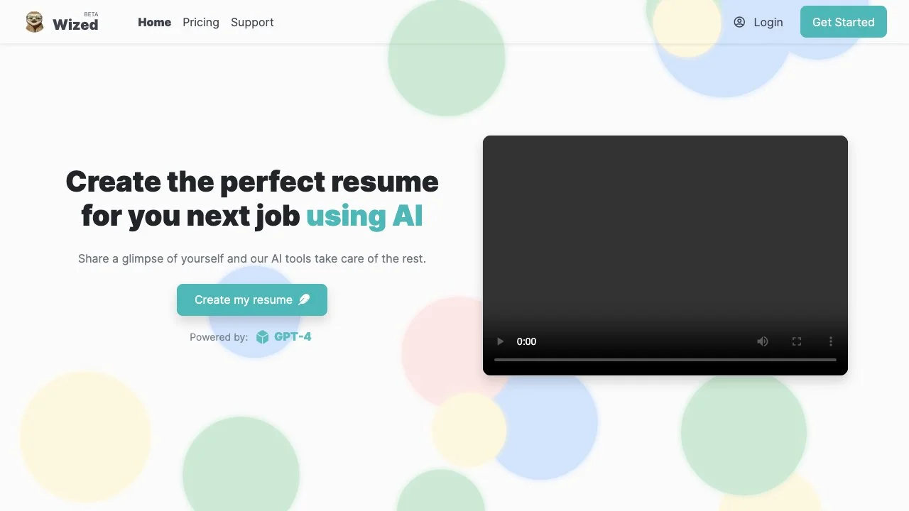 Wized.AI: Your AI-Powered Resume Generator