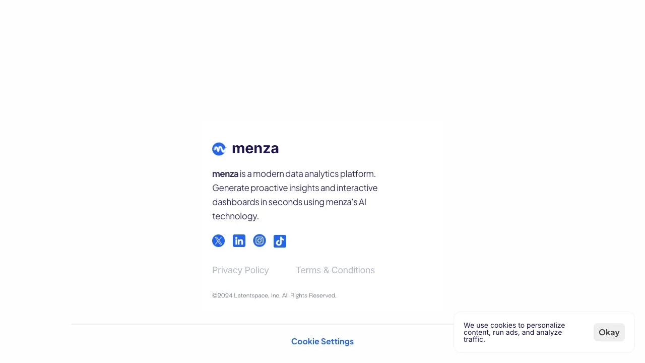 Menza: Instant Data Analysis for Strategic Decisions