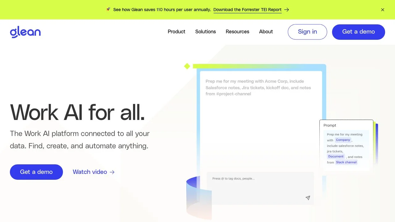 Glean: The Work AI Platform for Enhanced Productivity