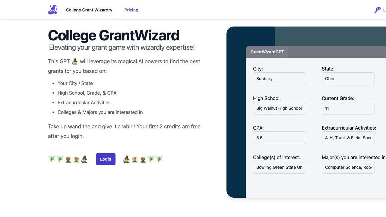 GrantWizard: Trợ Giúp Bạn Tìm Kiếm Trợ Cấp Với AI