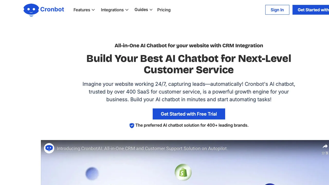 Cronbot: Build Your Best AI Chatbot for Customer Service