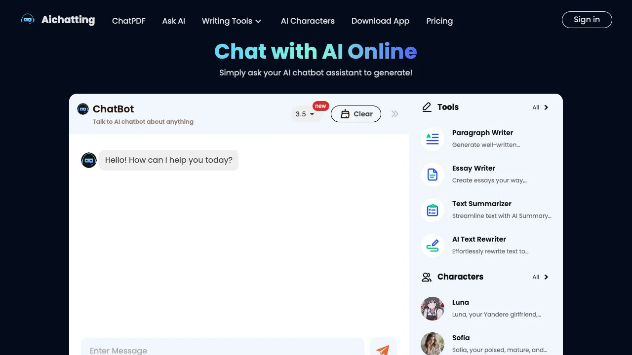 Explore AI Chatting: Your Free AI Chatbot Assistant Online