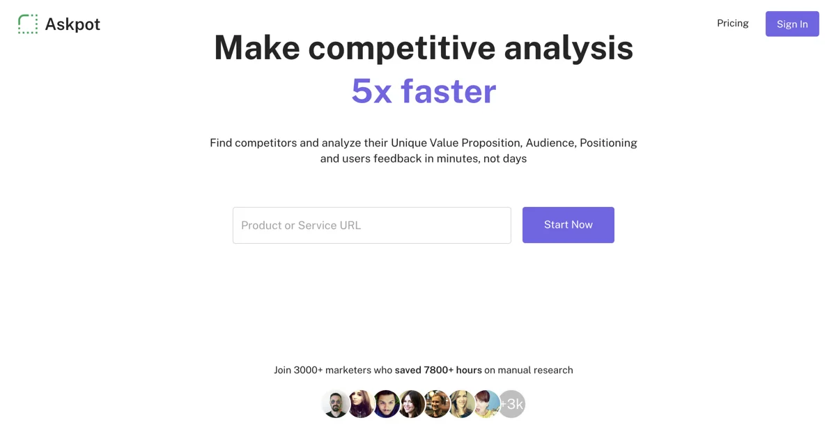 Askpot: Analyze Competitors 5x Faster