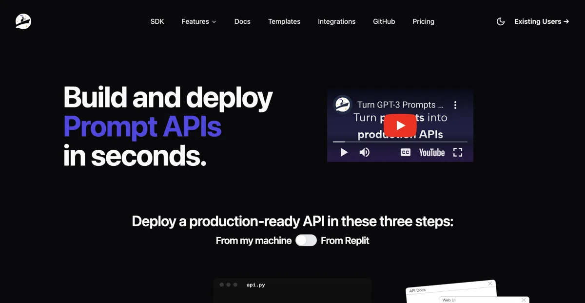 Build and Deploy Prompt APIs Effortlessly with Steamship