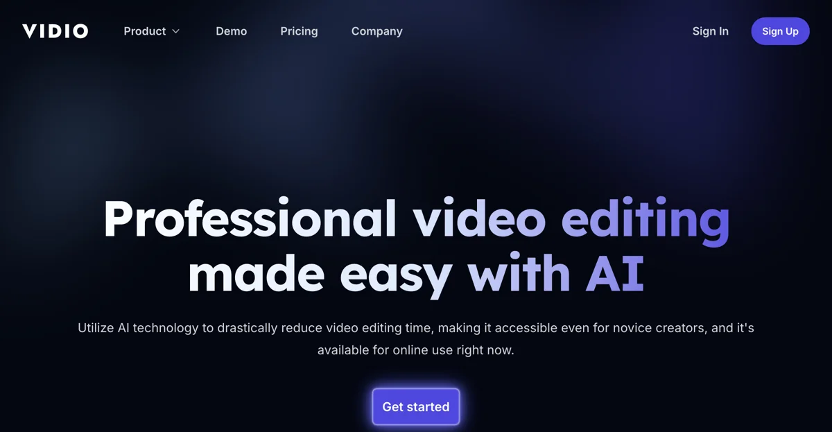 VIDIO: The Best AI Video Editing Tool for Creators