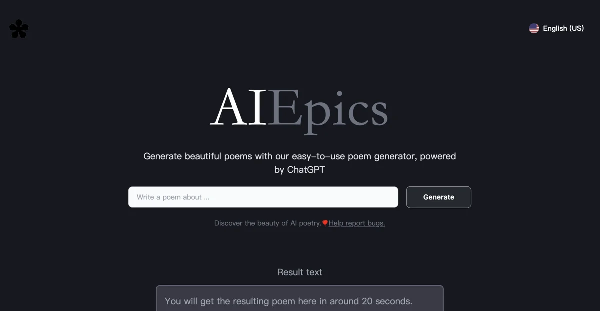 Create Stunning Poetry with AIEpics AI Poem Generator