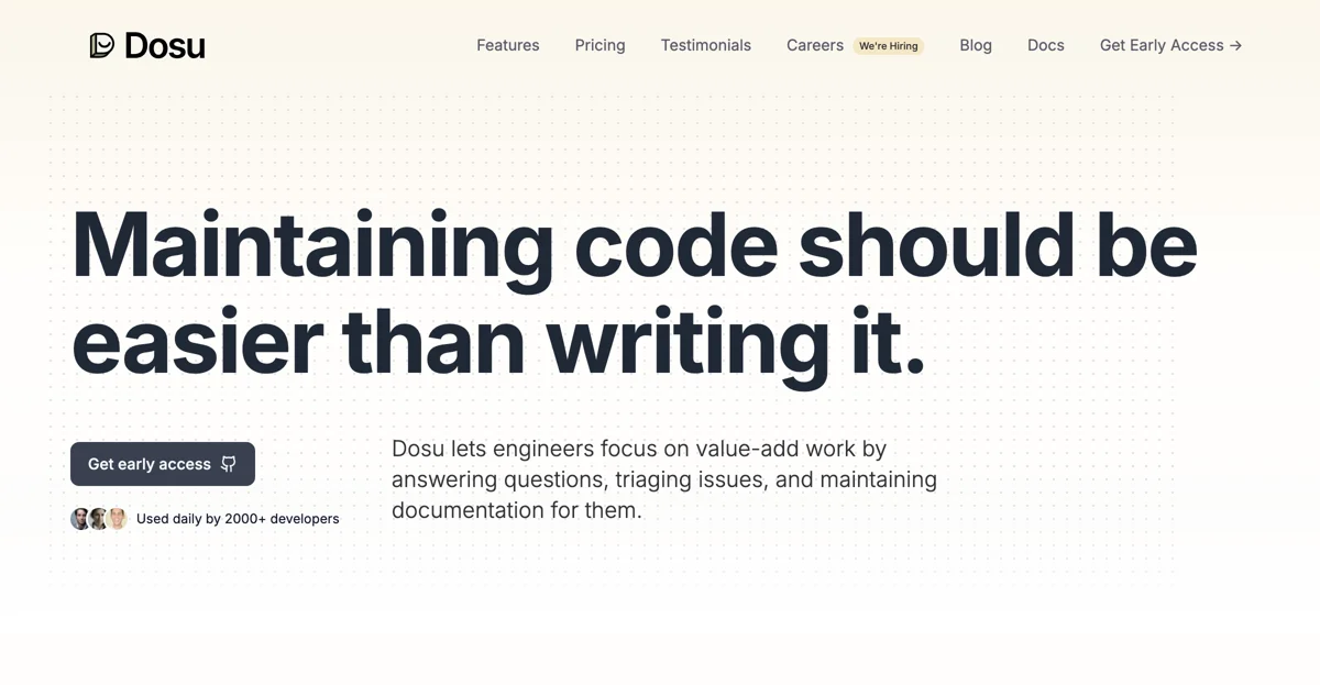 Dosu: Your AI Developer Assistant for Effortless Code Maintenance