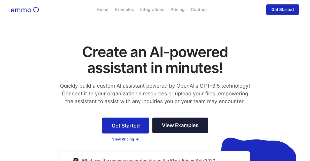 Build Your Custom AI Assistant with Emma - AI-Powered Productivity