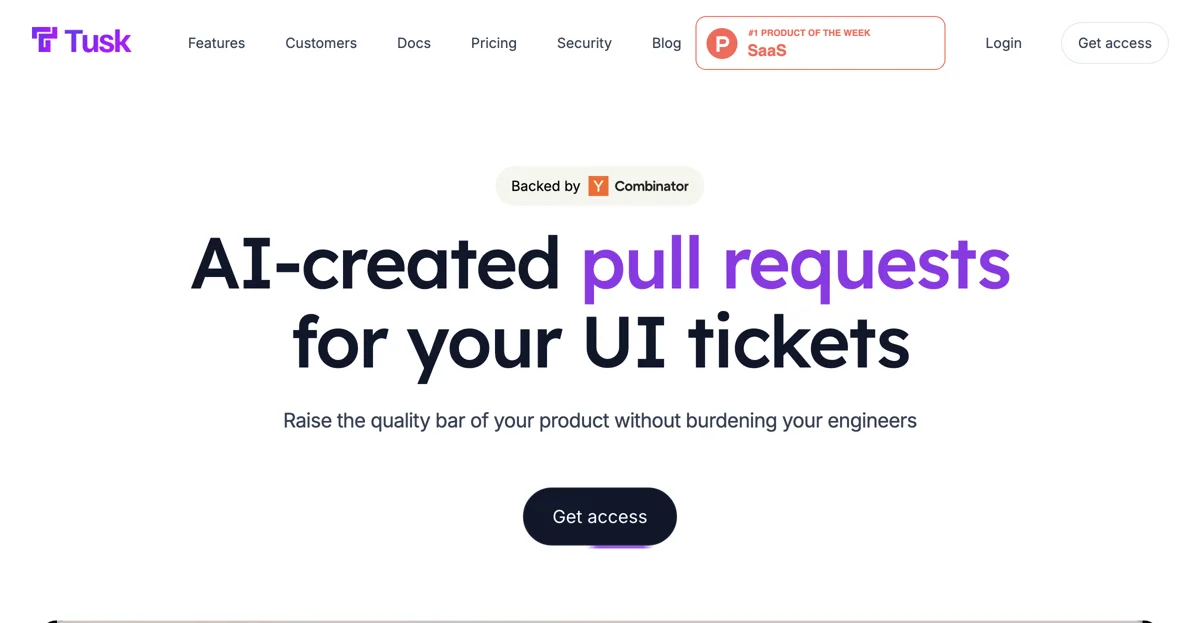 Tusk: AI Coding Agent for Fixing UI Issues