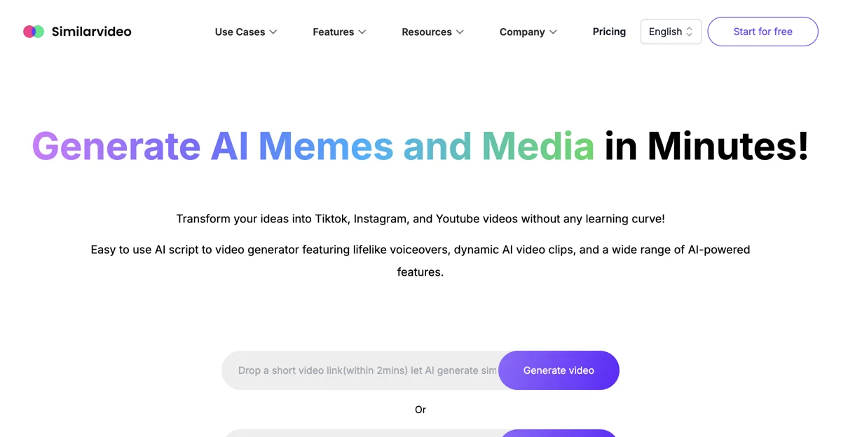 SimilarVideo: Create Marketing Videos Faster with AI