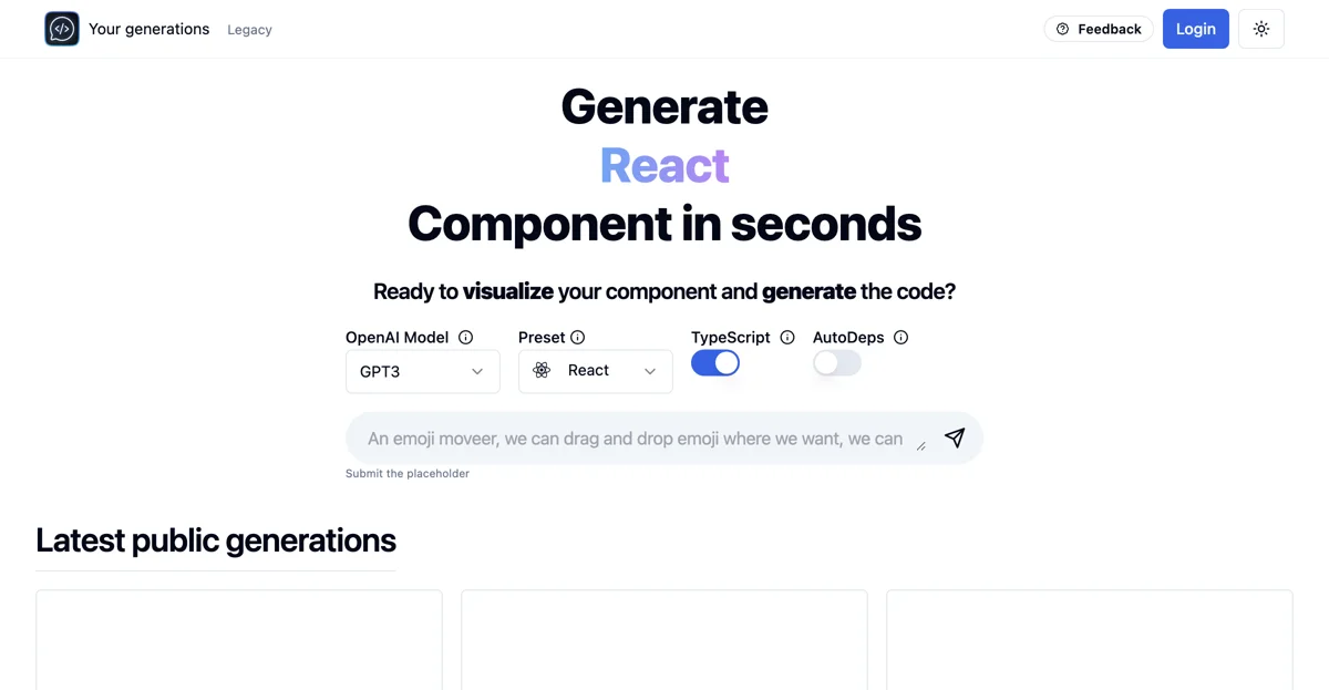 Chat2Code: Instant Code Generation Made Easy