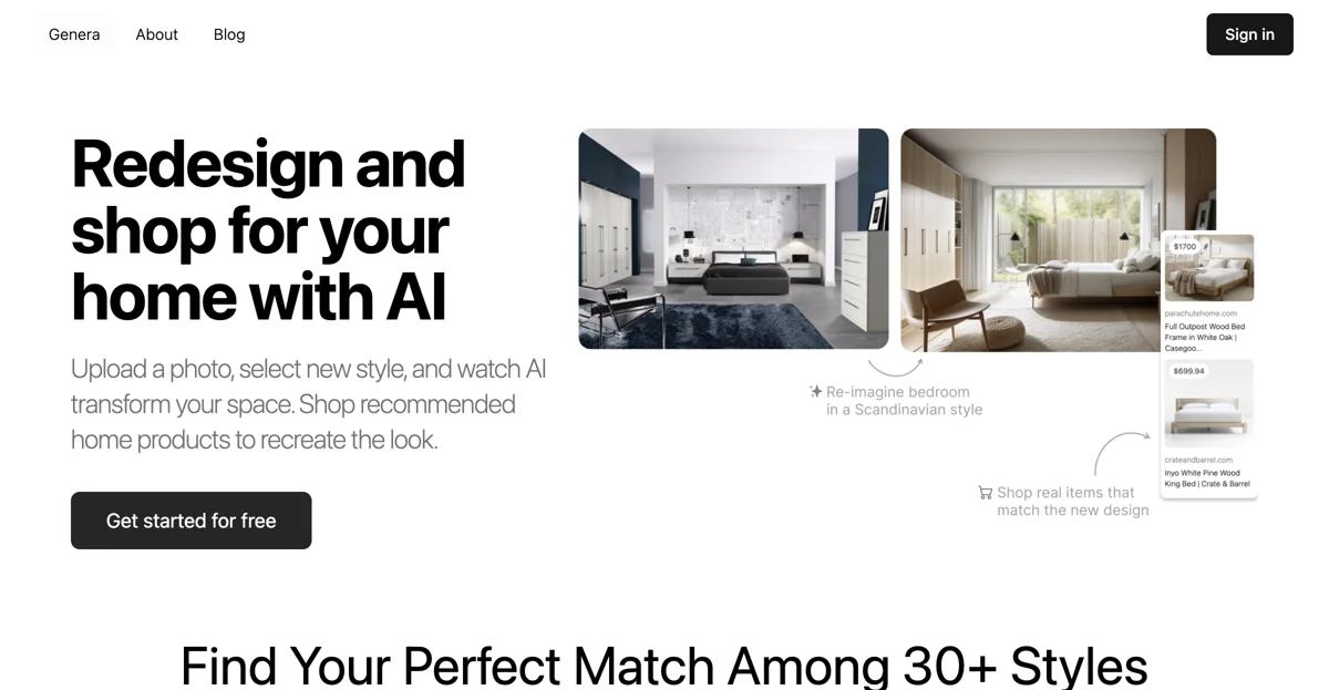 Transform Your Home with Genera's AI Interior Designer