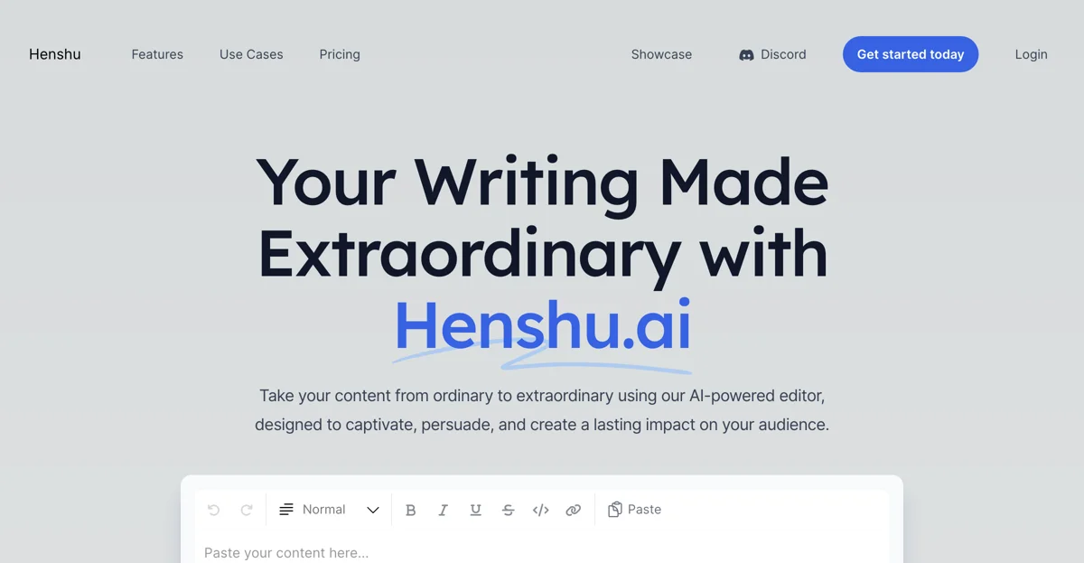 Transform Your Writing with Henshu - AI-Powered Editor