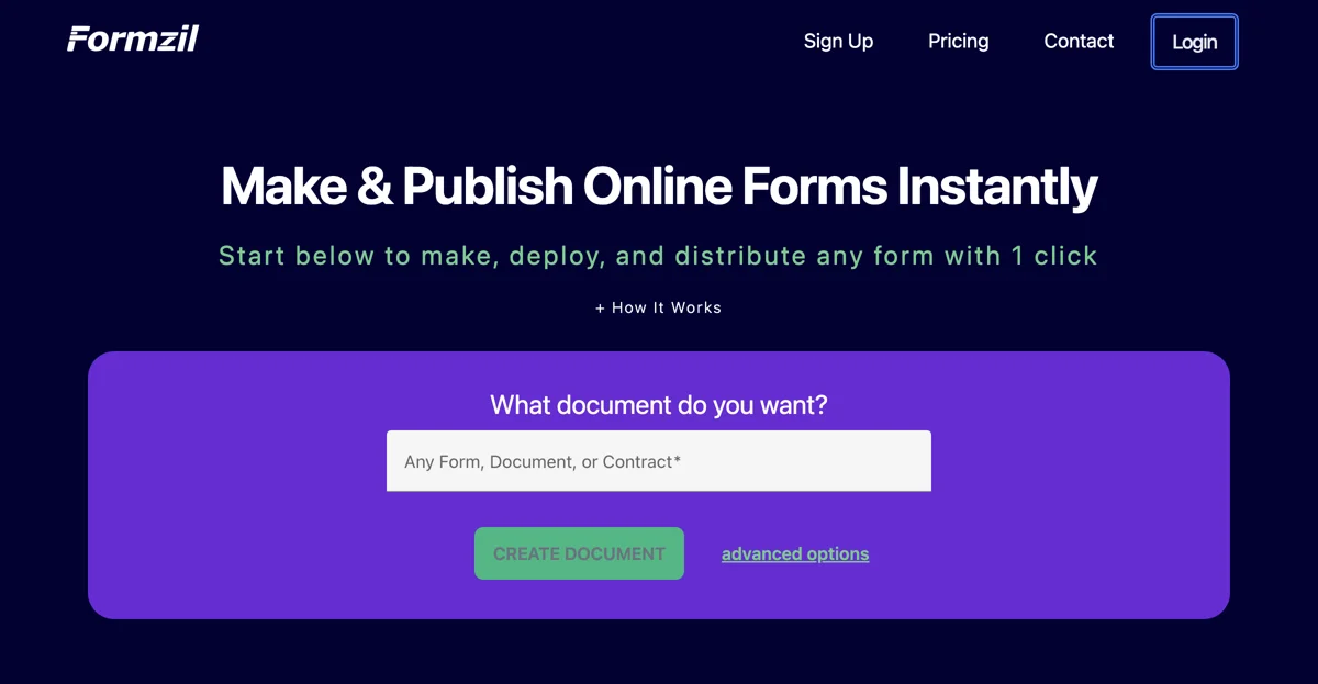 Formzil: Create & Publish Online Forms Instantly