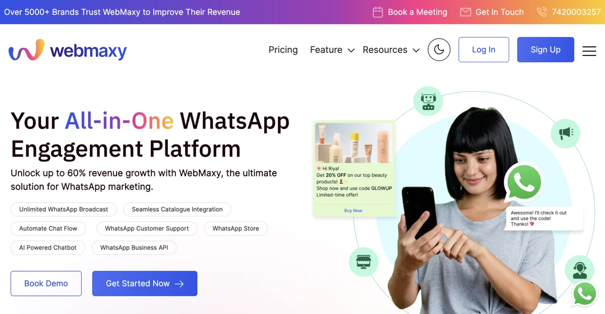 Boost Your Revenue with WebMaxy: WhatsApp Engagement Platform