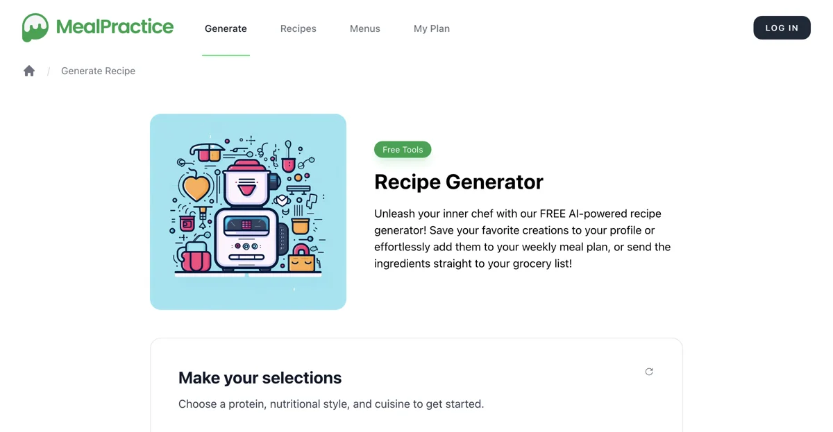 MealPractice: Effortless Meal Planning with AI Recipes