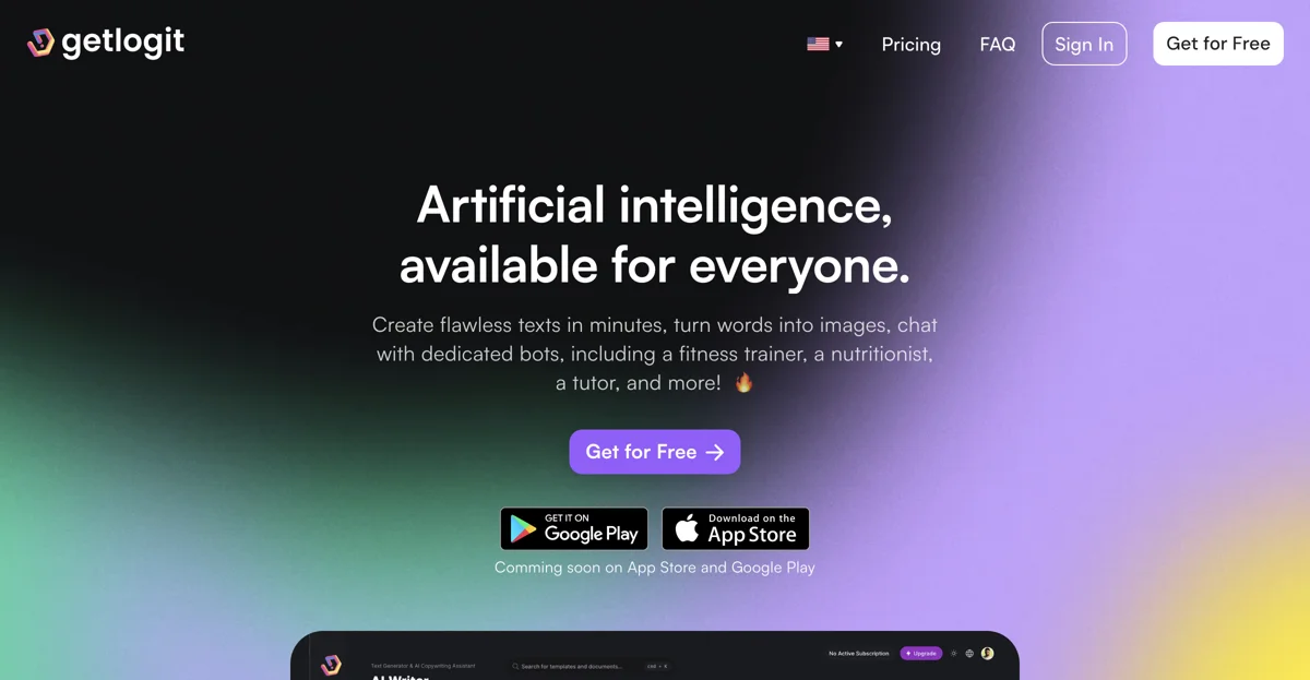 GetLogit: Your AI Writing Assistant, Image Generator, and More!