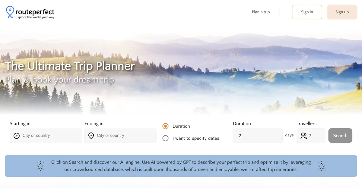 Plan & Book A Perfect Trip With Our Itinerary Planner - RoutePerfect