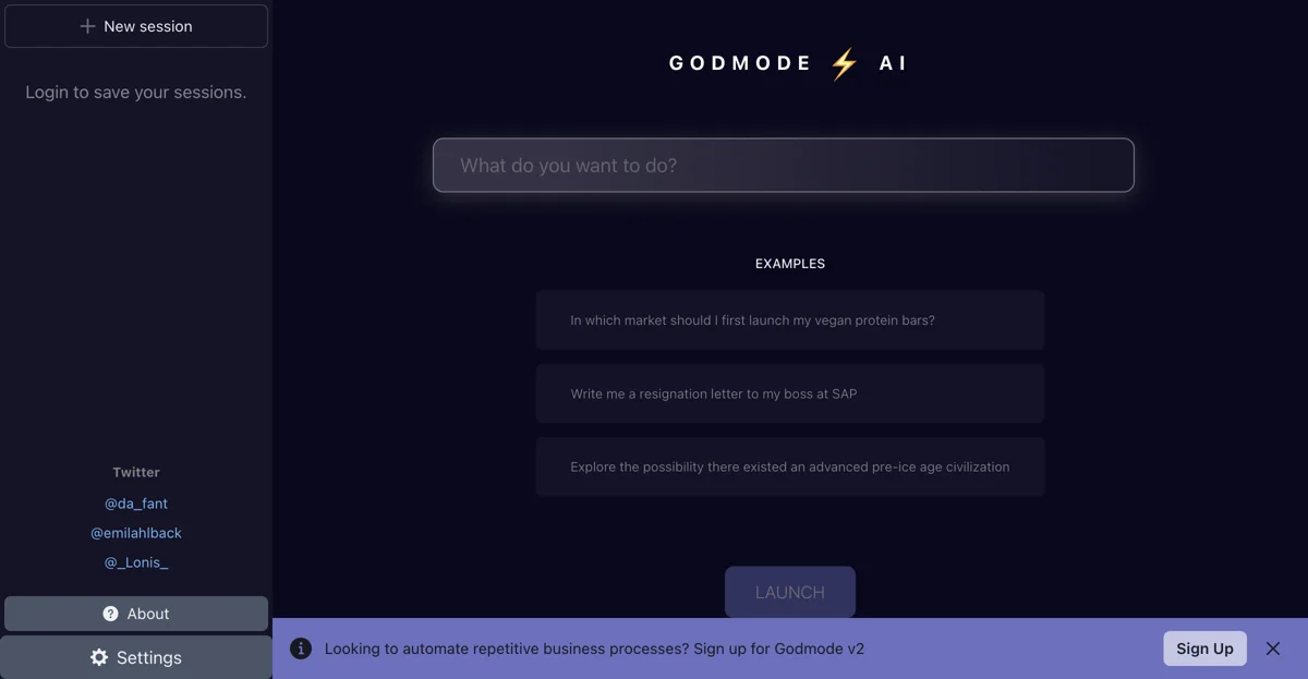 Godmode AI - Unlock the Power of AI Agents