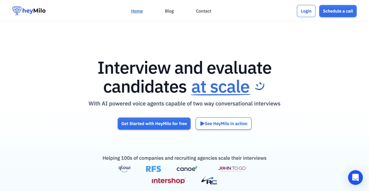 HeyMilo: AI-Powered Voice Agents for Scalable Interviews