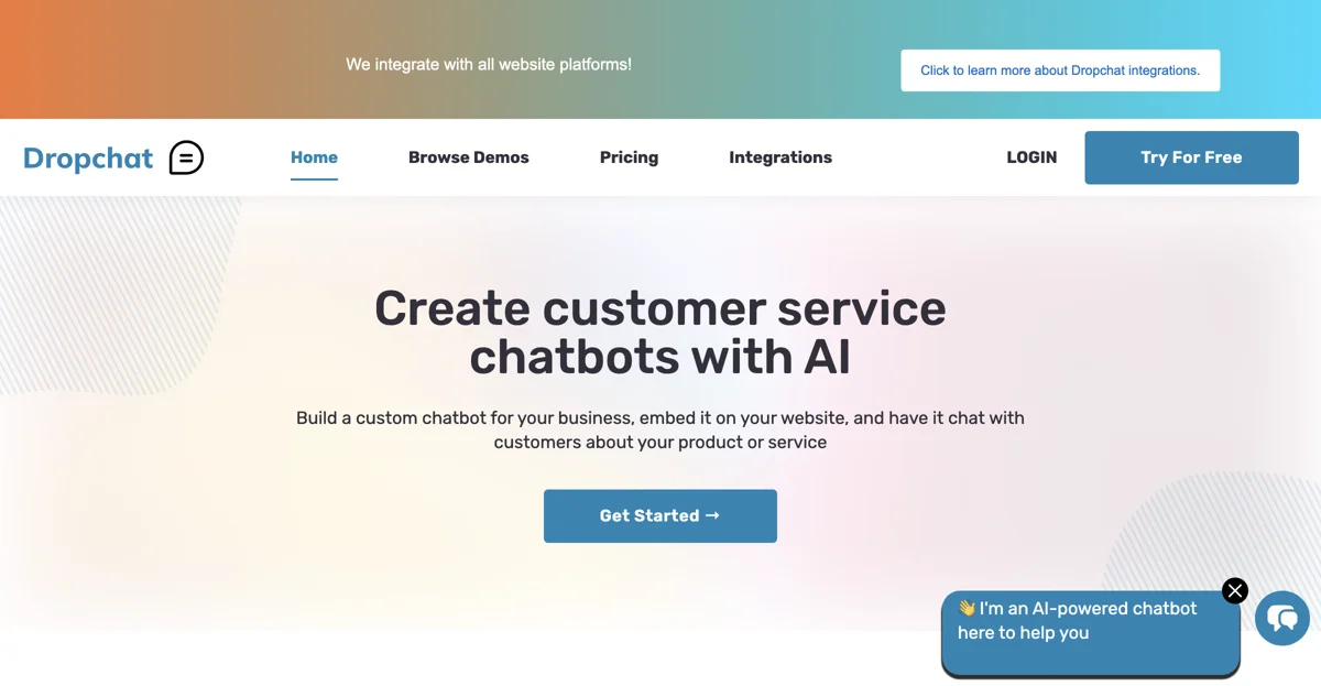 Dropchat: Build AI Chatbots for Your Business