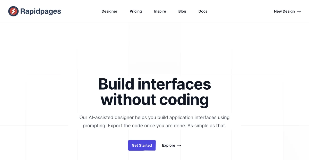 Rapidpages: Build Application Interfaces Without Coding