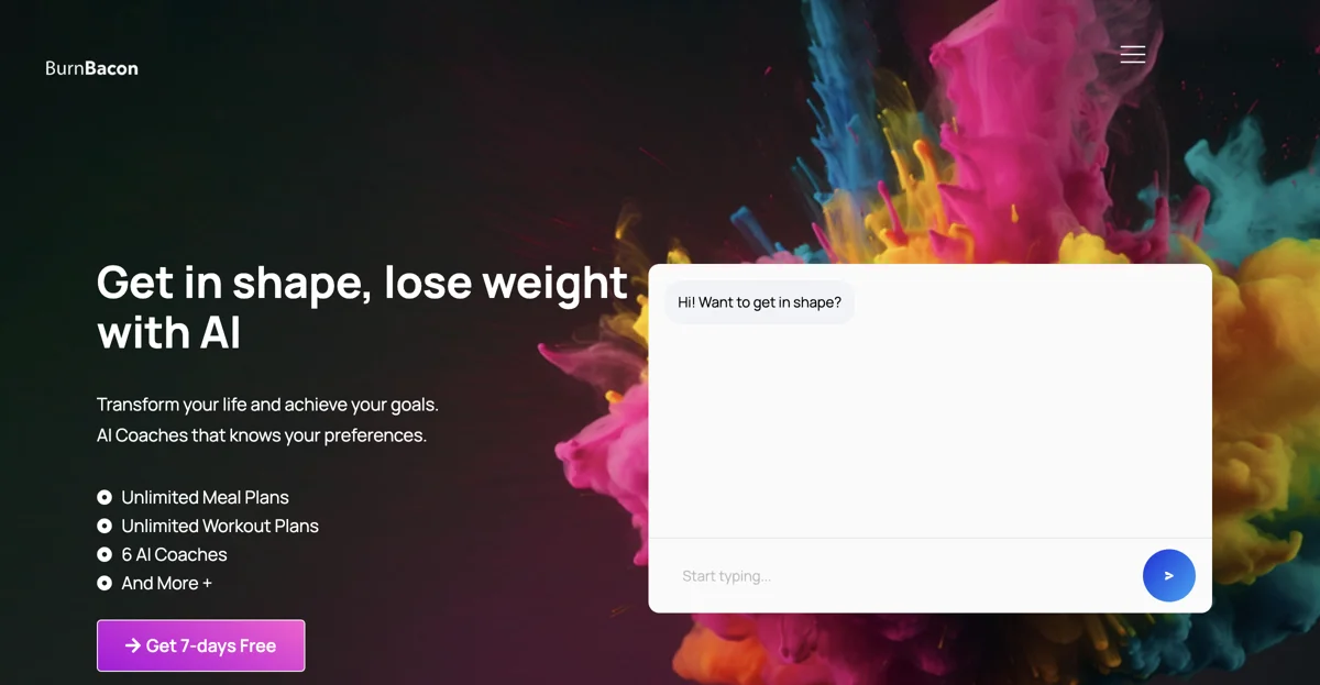 BurnBacon: Your Personal AI Fitness Coach for Health Goals