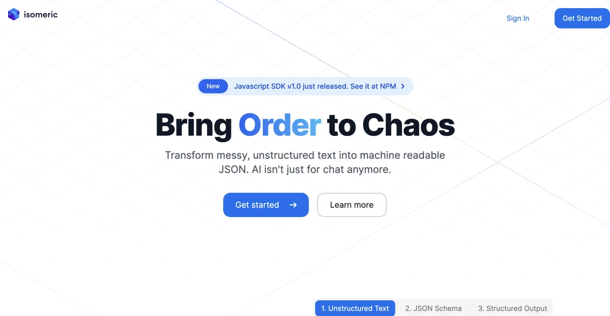 Isomeric - Biến Đổi Văn Bản Không Cấu Trúc Thành JSON