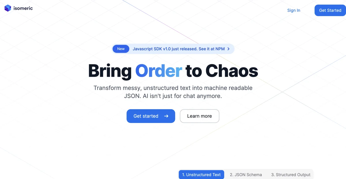 Isomeric: Transform Unstructured Text into JSON