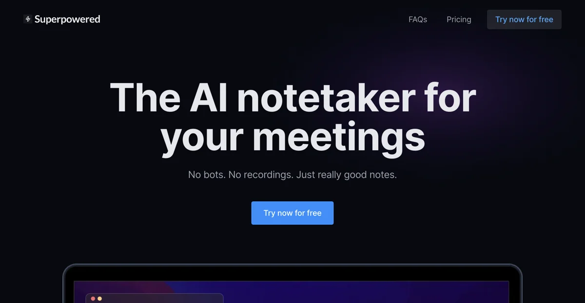 Superpowered: The Ultimate AI Notetaker for Meetings