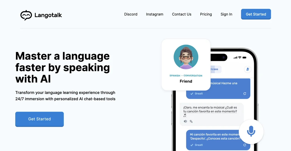 Master Languages Faster with Langotalk's AI Tutors